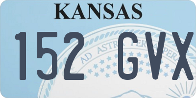 KS license plate 152GVX