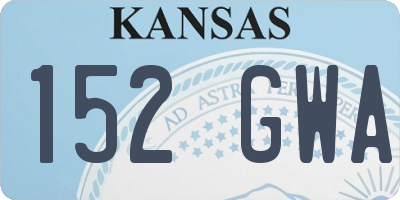 KS license plate 152GWA