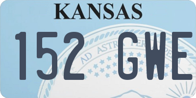KS license plate 152GWE