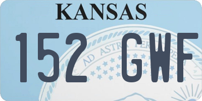 KS license plate 152GWF