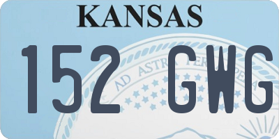 KS license plate 152GWG