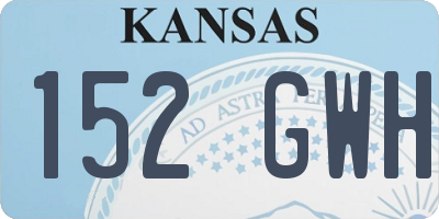KS license plate 152GWH