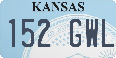 KS license plate 152GWL