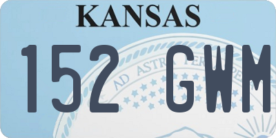 KS license plate 152GWM