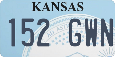 KS license plate 152GWN