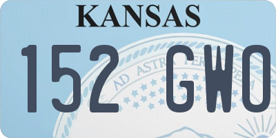 KS license plate 152GWO