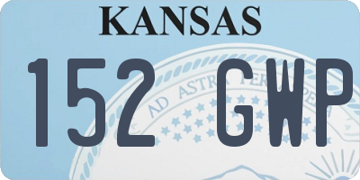 KS license plate 152GWP