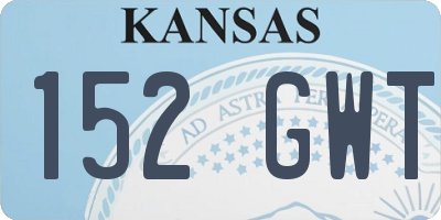 KS license plate 152GWT