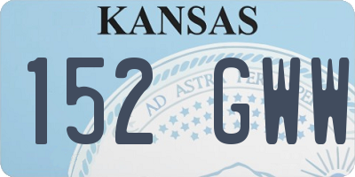 KS license plate 152GWW