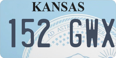 KS license plate 152GWX