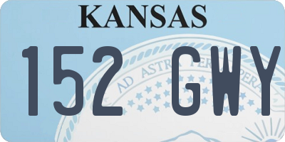 KS license plate 152GWY