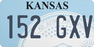 KS license plate 152GXV