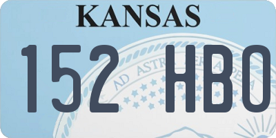 KS license plate 152HBO