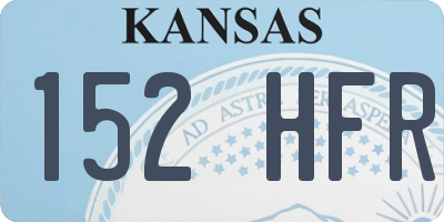 KS license plate 152HFR