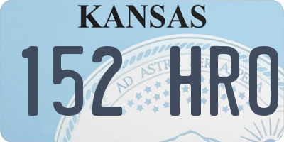 KS license plate 152HRO
