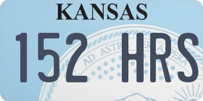 KS license plate 152HRS