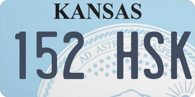 KS license plate 152HSK
