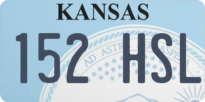 KS license plate 152HSL