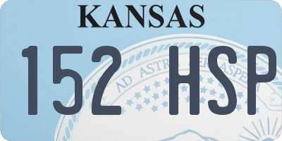 KS license plate 152HSP