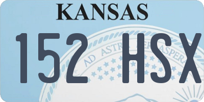 KS license plate 152HSX