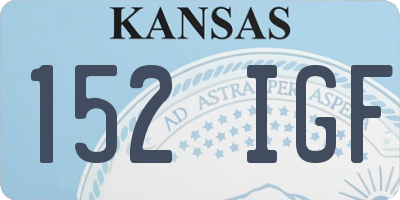 KS license plate 152IGF