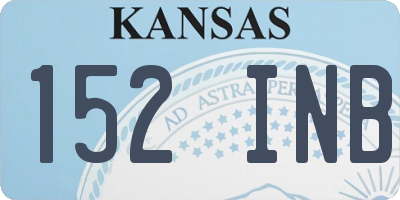 KS license plate 152INB