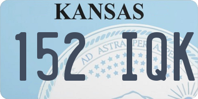 KS license plate 152IQK