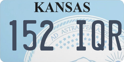 KS license plate 152IQR