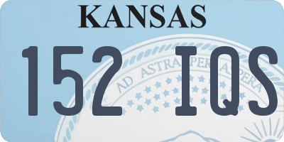 KS license plate 152IQS