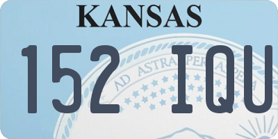 KS license plate 152IQU
