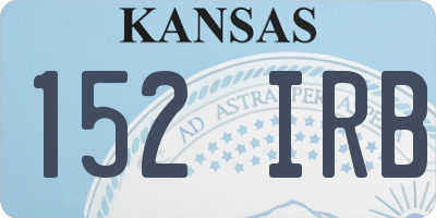 KS license plate 152IRB