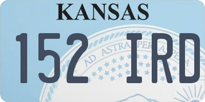 KS license plate 152IRD