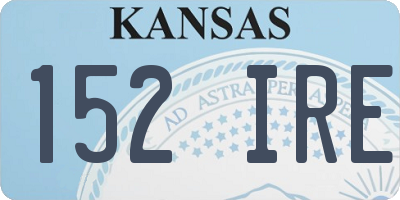 KS license plate 152IRE