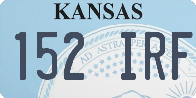 KS license plate 152IRF