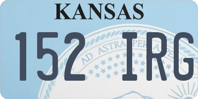 KS license plate 152IRG