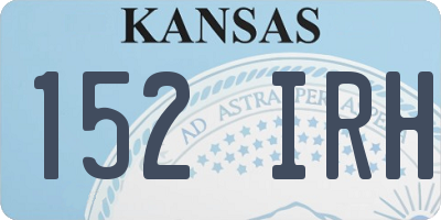 KS license plate 152IRH