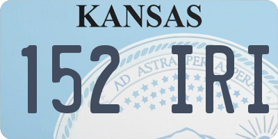 KS license plate 152IRI