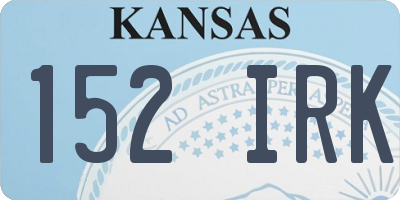 KS license plate 152IRK