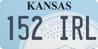 KS license plate 152IRL