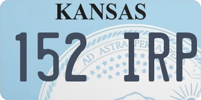 KS license plate 152IRP