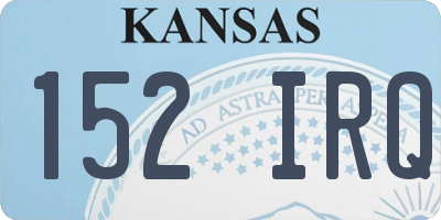 KS license plate 152IRQ