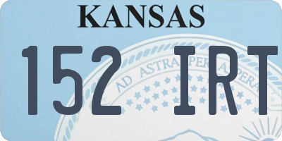 KS license plate 152IRT