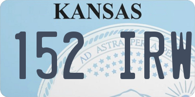 KS license plate 152IRW