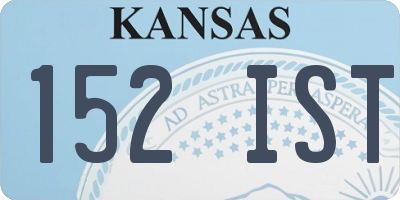 KS license plate 152IST