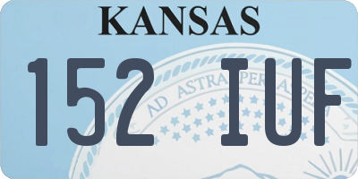 KS license plate 152IUF