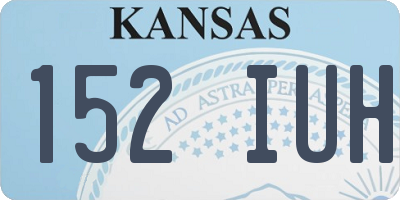 KS license plate 152IUH