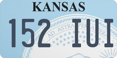 KS license plate 152IUI