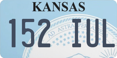 KS license plate 152IUL