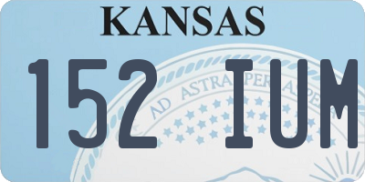 KS license plate 152IUM