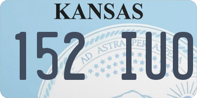 KS license plate 152IUO